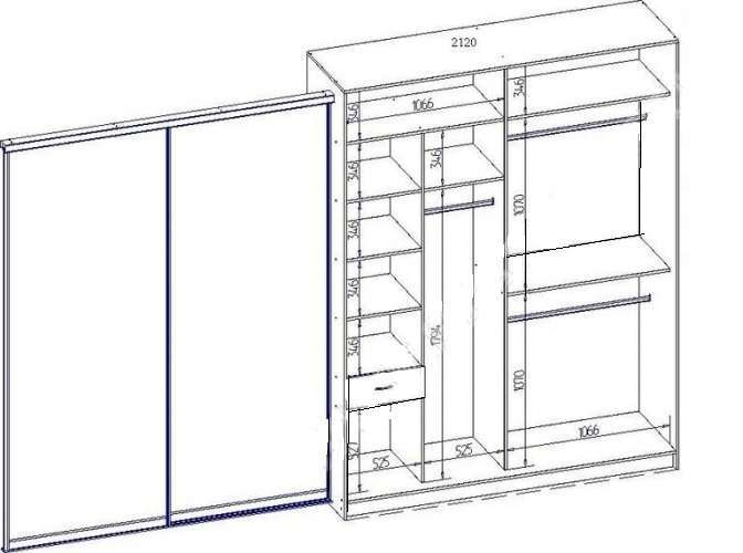 Проект шкафа распашного